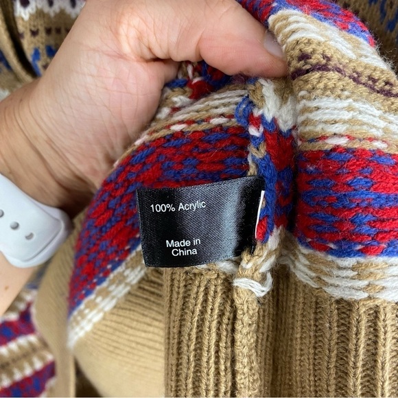 Lane Bryant Chunky Knit Print Button Up Down Grandpa Sweater Cardigan Size 18/20 - Picture 4 of 5